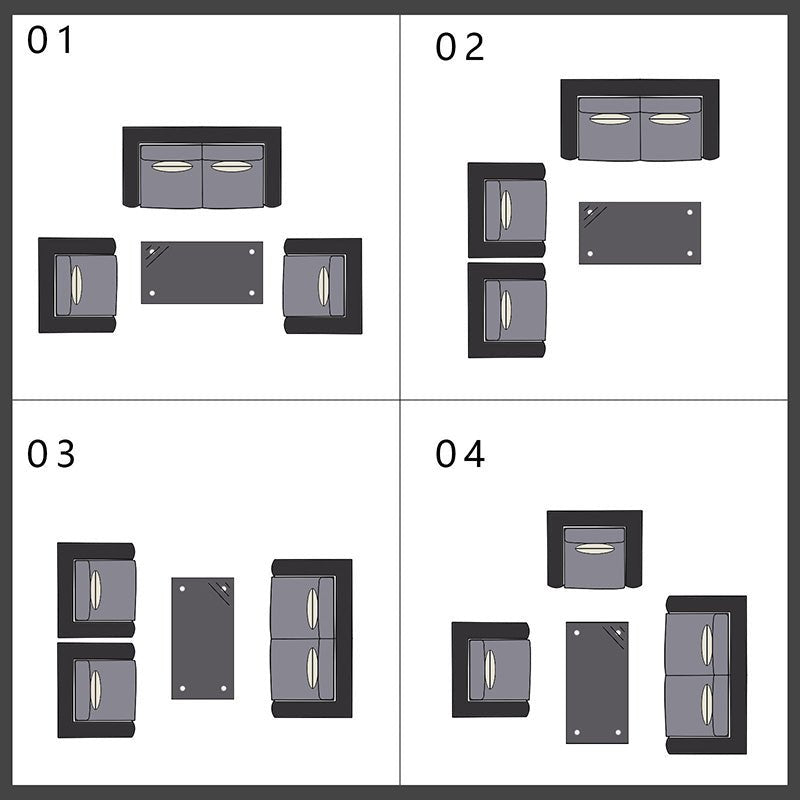 MeXo 4 - Personen Gartenlounge - Set aus Polyrattan mit Premium - Polster – Schwarz, Wetterfest & Stylisch - MeXo - Home