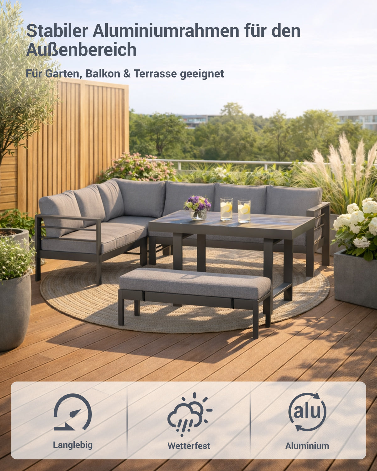 MEXO Ecklounge Schenkel links 5-tlg. 6-8P