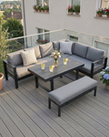 MEXO Gartenlounge 5-tlg. 6–8 Personen