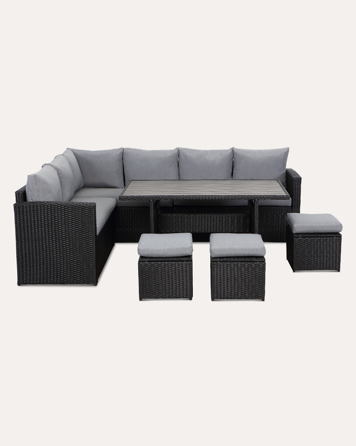 Polyrattan Gartenmöbel für bis 10 Personen