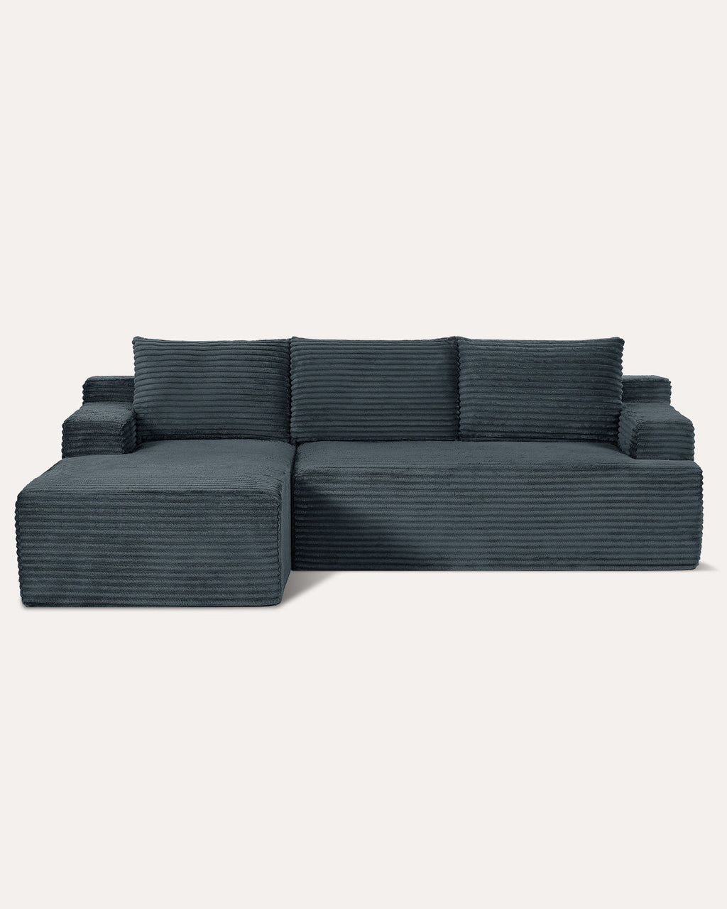 4 - Sitzer Cord - Ecksofa mit Recamiere links - MeXo