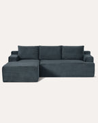 4 - Sitzer Cord - Ecksofa mit Recamiere links - MeXo