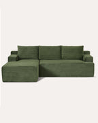 4 - Sitzer Cord - Ecksofa mit Recamiere links - MeXo