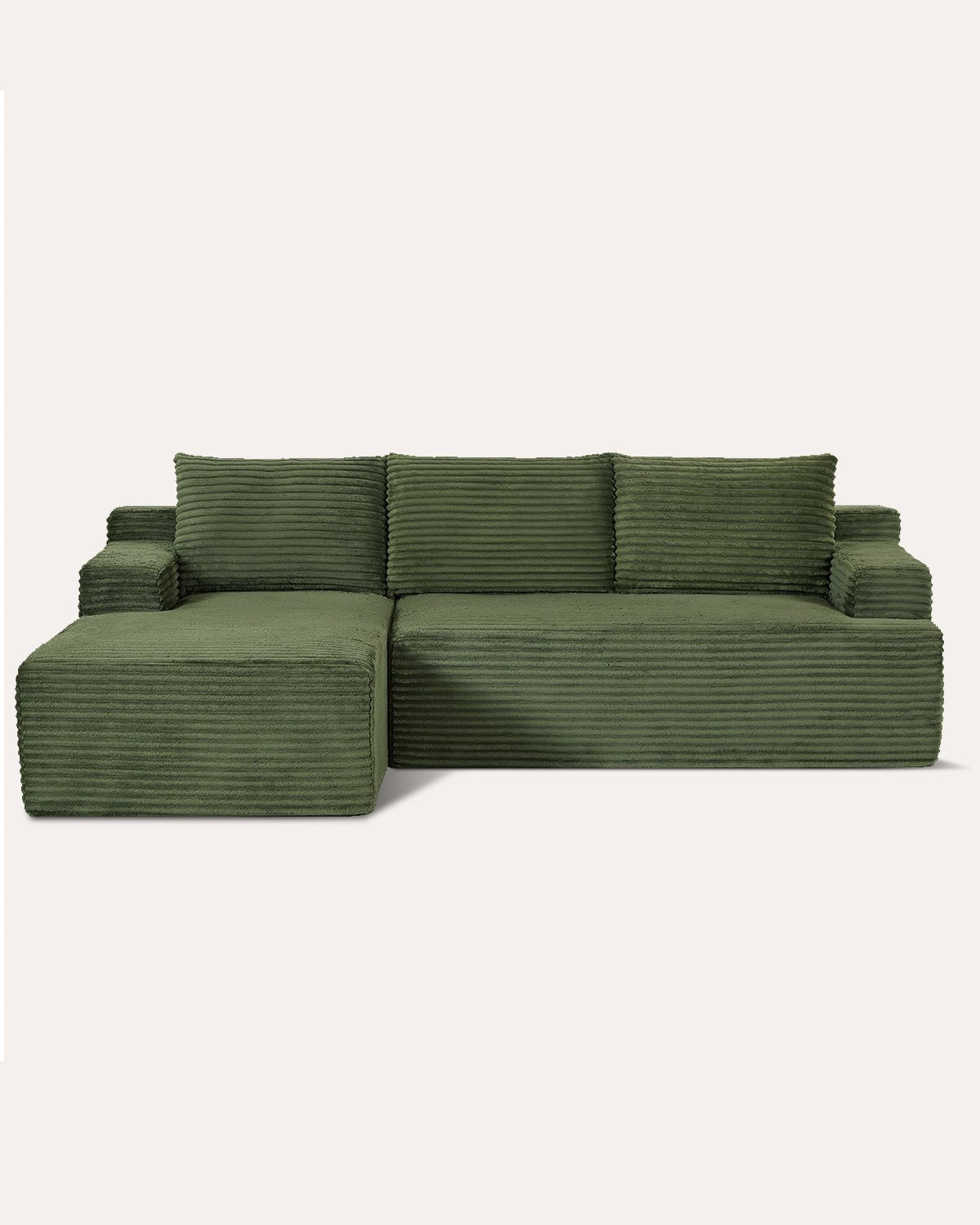 4 - Sitzer Cord - Ecksofa mit Recamiere links - MeXo