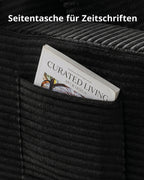 4 - Sitzer Cord - Ecksofa mit Recamiere links - MeXo