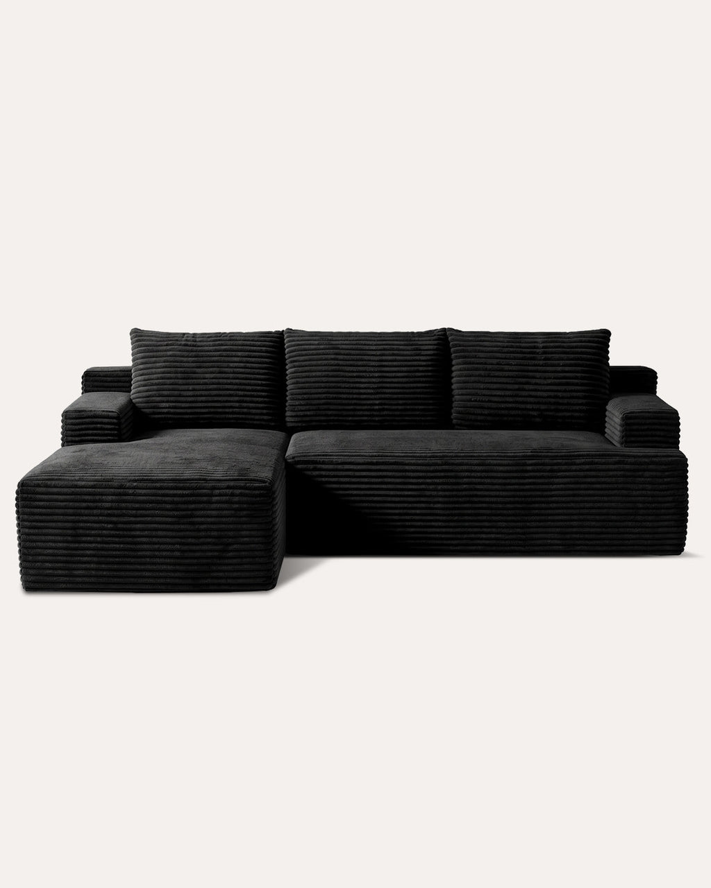 4 - Sitzer Cord - Ecksofa mit Recamiere links - MeXo