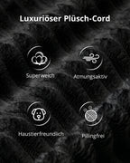 4 - Sitzer Cord - Ecksofa mit Recamiere links - MeXo