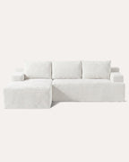 4 - Sitzer Cord - Ecksofa mit Recamiere links - MeXo