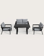 MEXO Gartenmöbel Set mit Tisch 4-tlg.