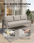 MEXO Gartenlounge-Set (5-teilig), Schenkel links, für 6–8 Personen