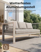 MEXO Gartenlounge-Set (5-teilig), Schenkel links, für 6–8 Personen