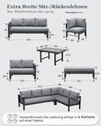 MEXO XXL Garten-Ecklounge 5-tlg. 6–8 Personen