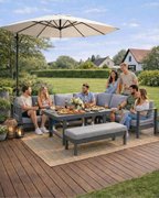 MEXO XXL Garten-Ecklounge 5-tlg. 6–8 Personen