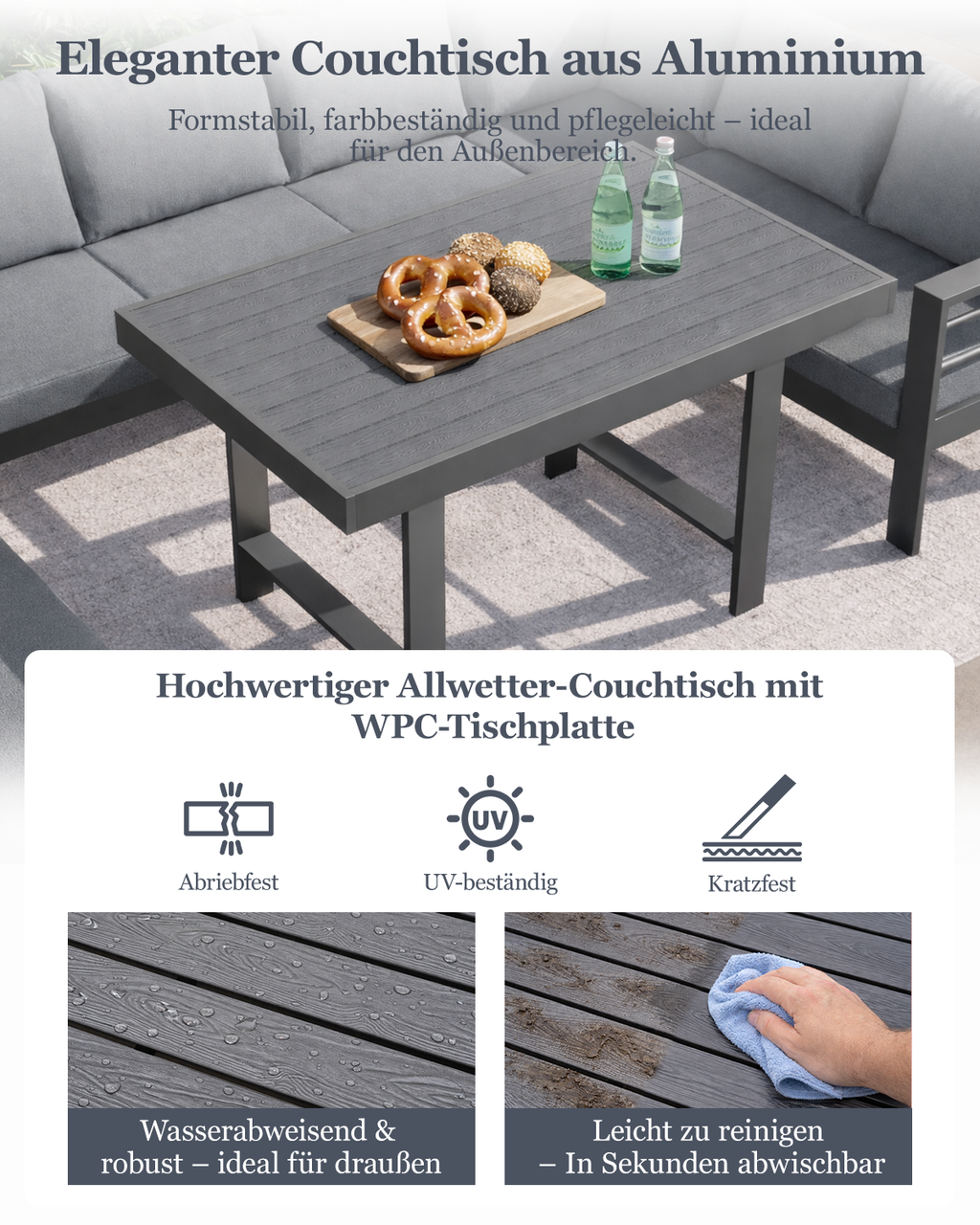 MEXO XXL Garten-Ecklounge 5-tlg. 6–8 Personen