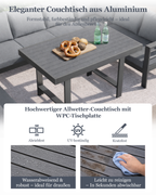 MEXO XXL Garten-Ecklounge 5-tlg. 6–8 Personen