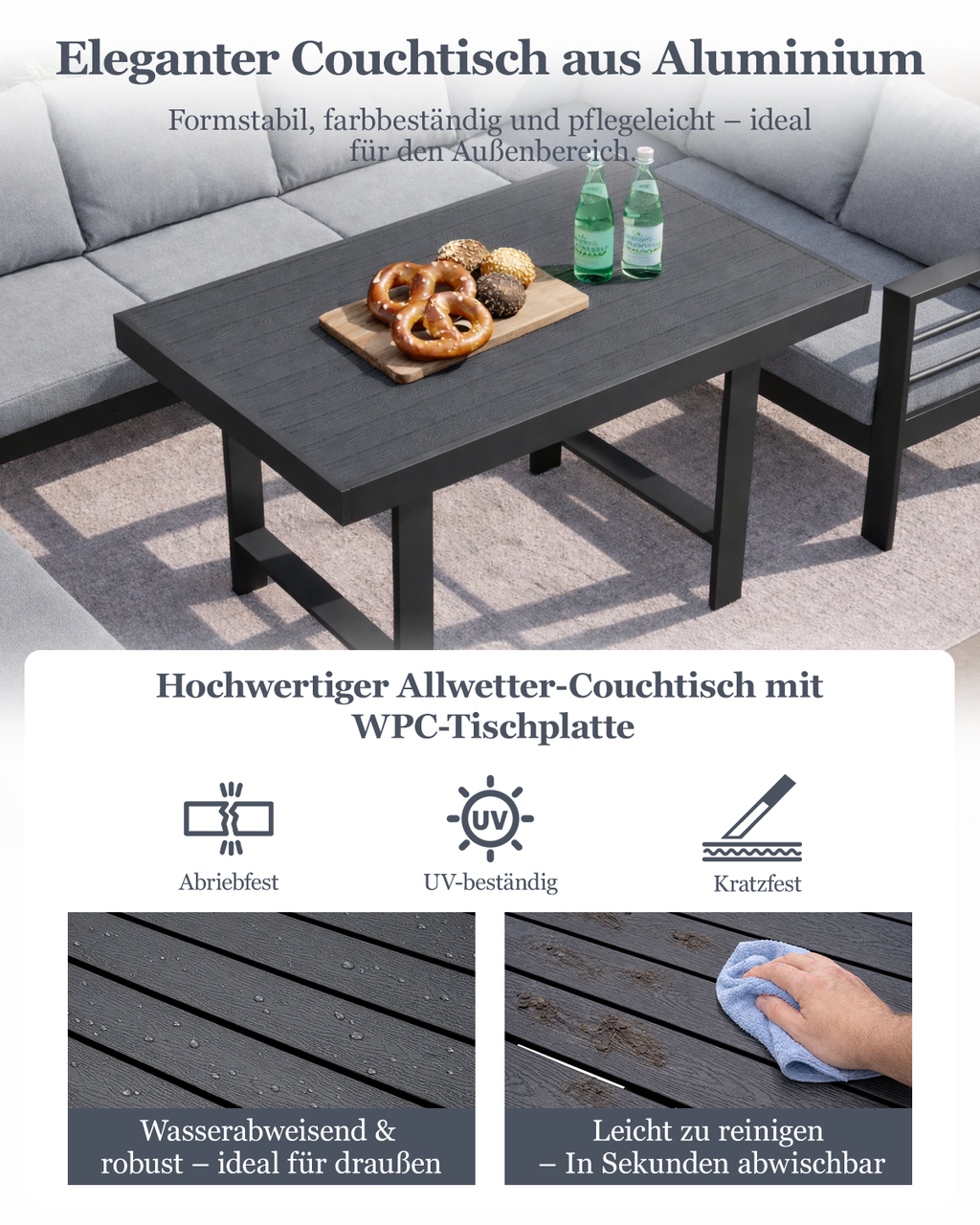 MEXO Gartenlounge 5-tlg. 6–8 Personen