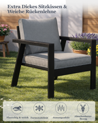 MEXO Gartenmöbel Set mit Tisch 4-tlg.
