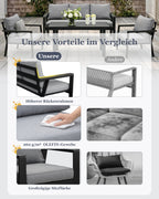 MEXO Gartenmöbel Set 4-tlg. 5–6 Personen