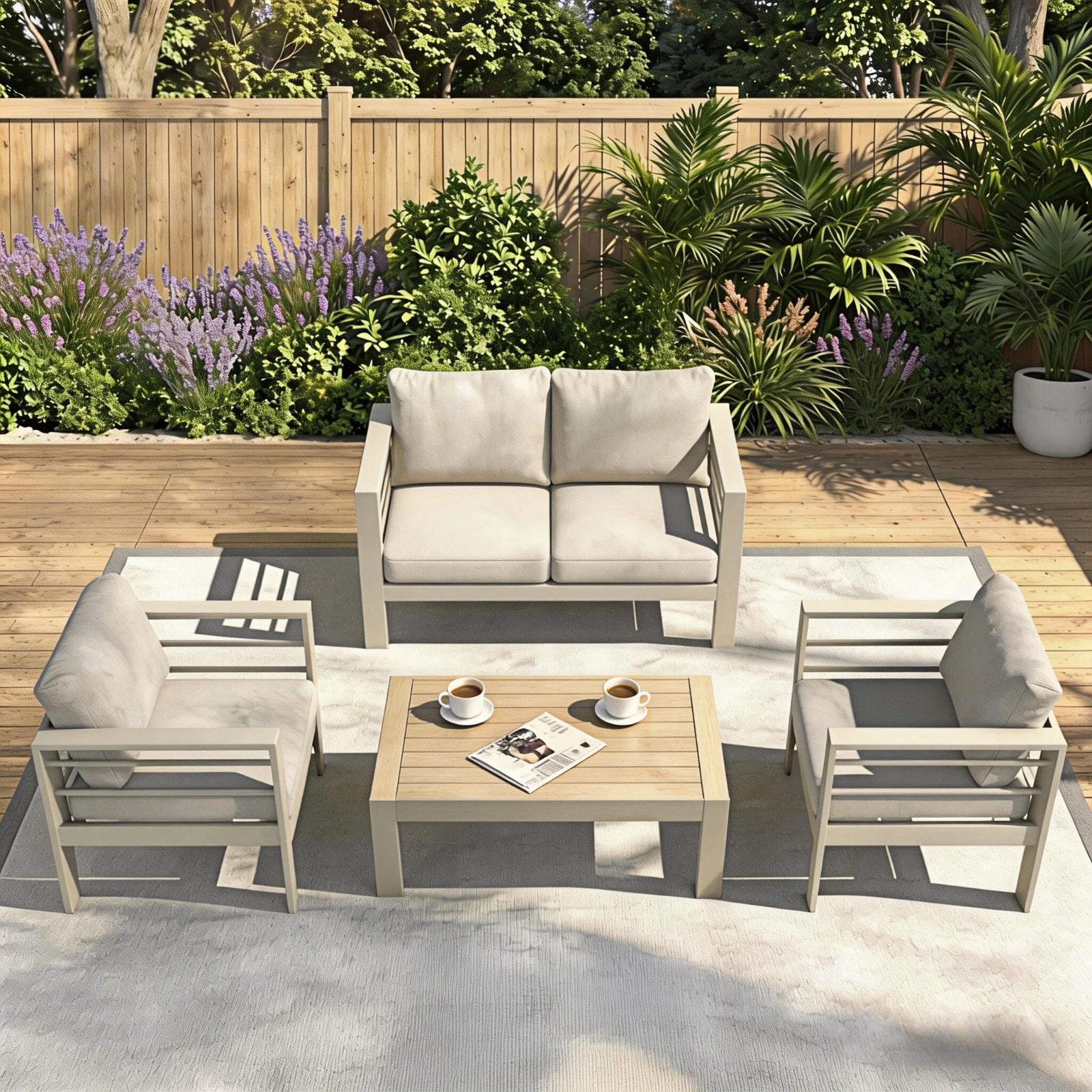 MEXO Balkon-Gartenlounge 4-tlg.