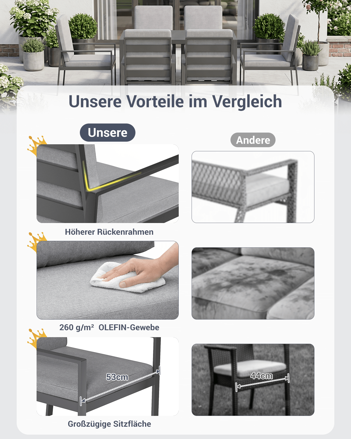 Garten Essgruppe 4/6 Personen - MeXo