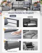 Gartenlounge Set 4 - 5 Personen - MeXo