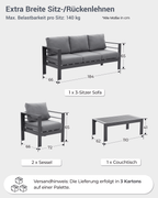 Gartenlounge Set 4 - 5 Personen - MeXo