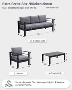 Gartenlounge Set 4 - 5 Personen - MeXo
