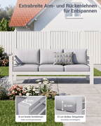 Gartenlounge Set 4 - 5 Personen weiß - MeXo