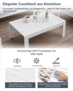 Gartenlounge Set 4 - 5 Personen weiß - MeXo