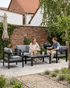 Gartenlounge Set 4 Personen schwarz - MeXo