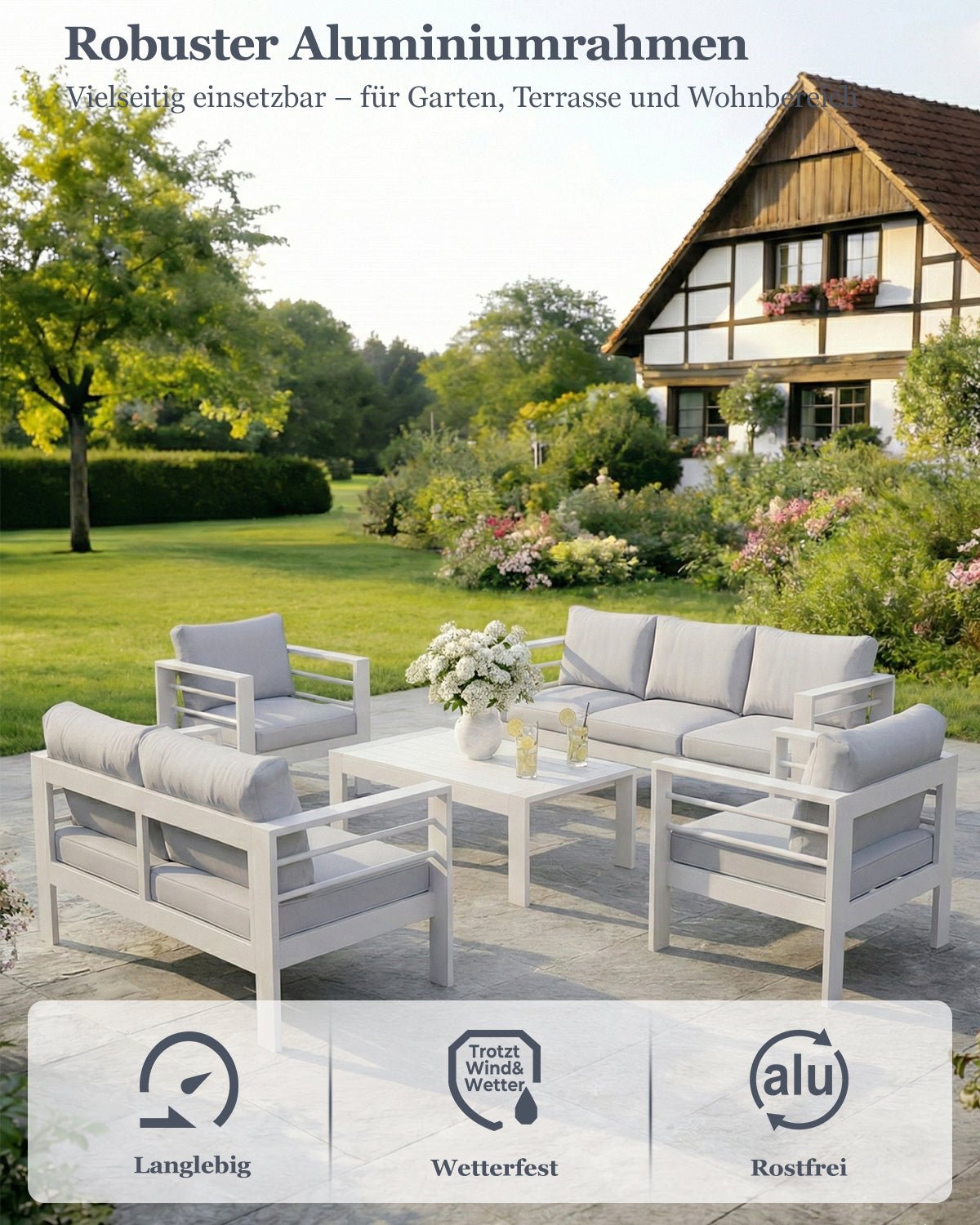 Gartenlounge Set für 6 - 7 Personen - MeXo