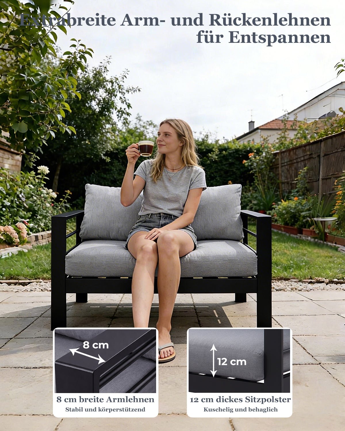 Gartenmöbel 5 - tlg. für 6 - 7 Personen - MeXo