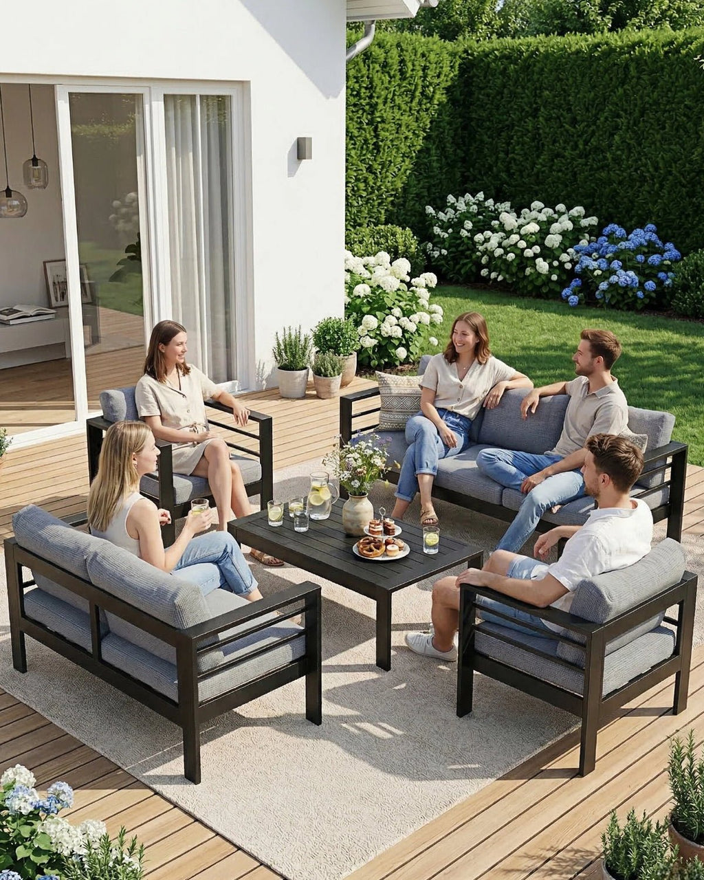 Gartenmöbel 5 - tlg. für 6 - 7 Personen - MeXo