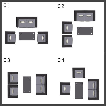 MeXo 4 - Personen Gartenlounge - Set aus Polyrattan mit Premium - Polster – Schwarz, Wetterfest & Stylisch - MeXo - Home
