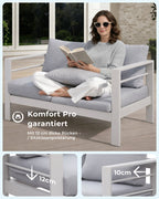 MEXO Alu Loungesofa 2 - Sitzer - MeXo
