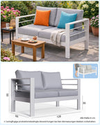 MEXO Alu Loungesofa 2 - Sitzer - MeXo