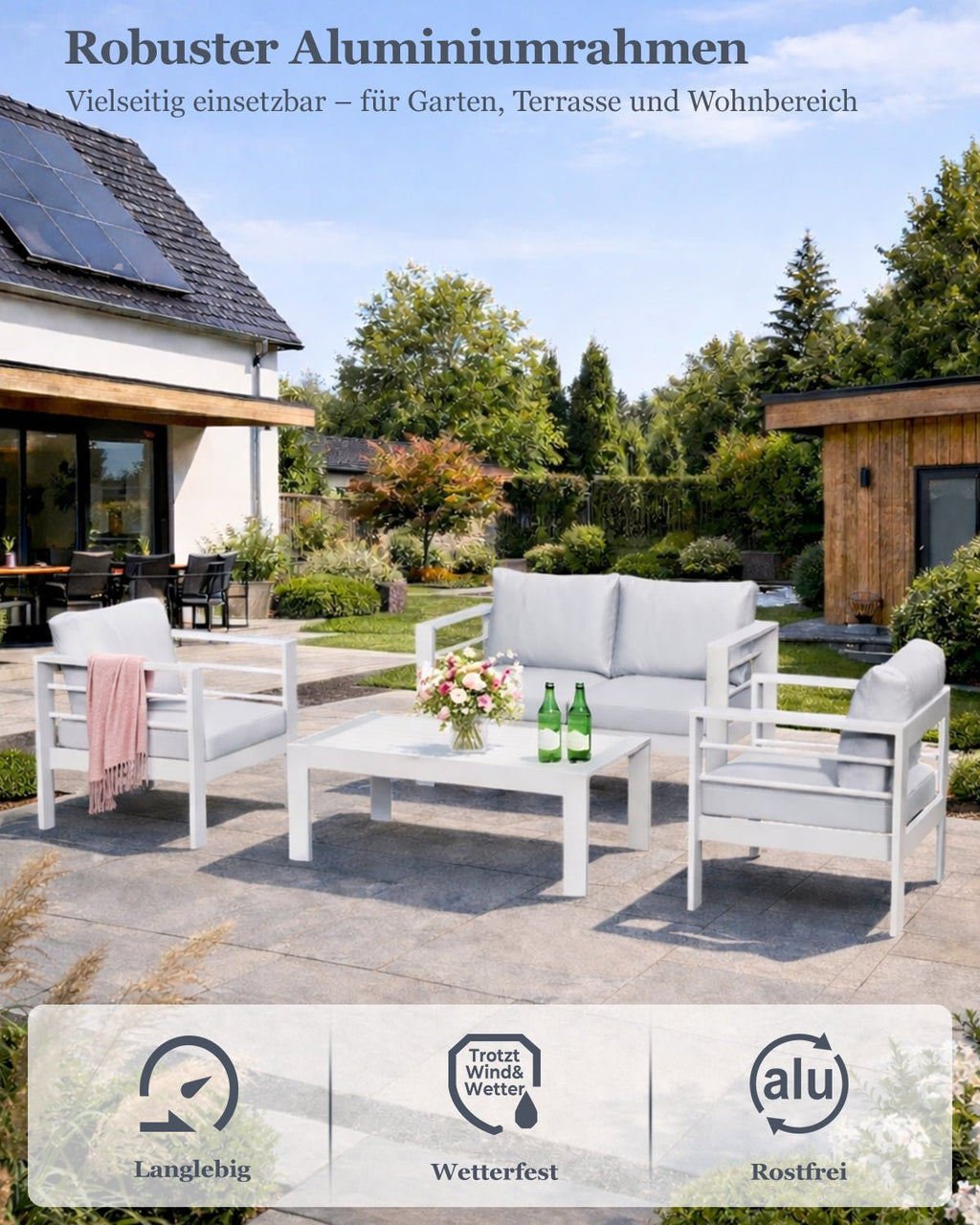 MEXO Balkon - Gartenlounge 4 - tlg. - MeXo