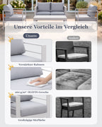 MEXO Balkon - Gartenlounge 4 - tlg. - MeXo