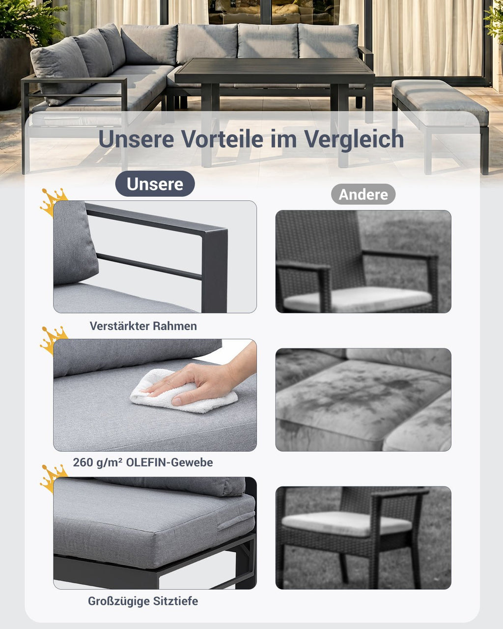 MEXO Ecklounge Schenkel links 5 - tlg. 6 - 8P - MeXo - Home