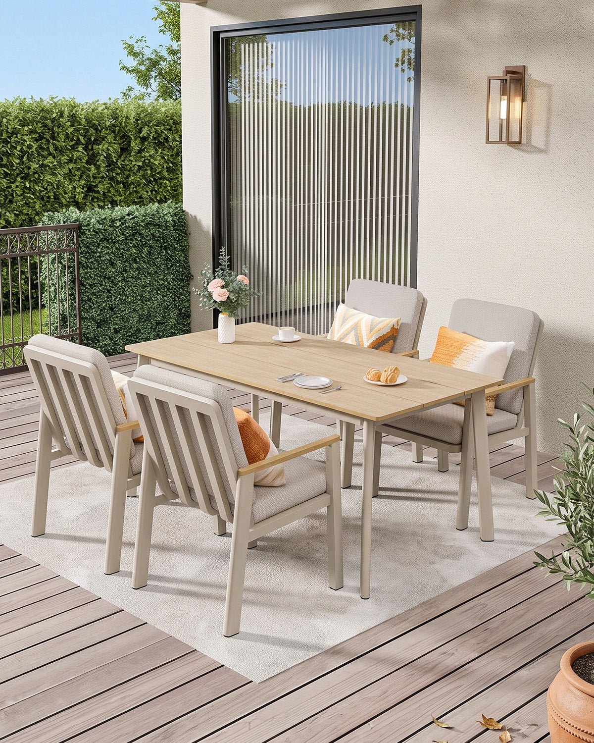 MeXo Garten Sitzgruppe (5-teilig) für 4-5 Personen - MeXo