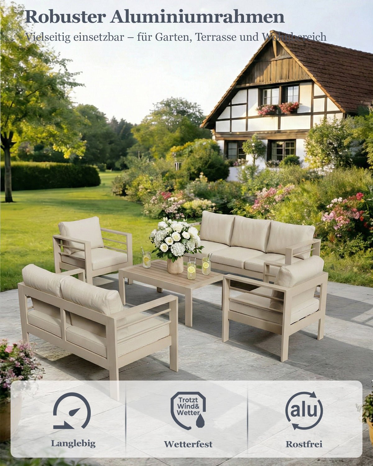 MEXO Gartenlounge 5 - tlg. 5–7 Personen - MeXo