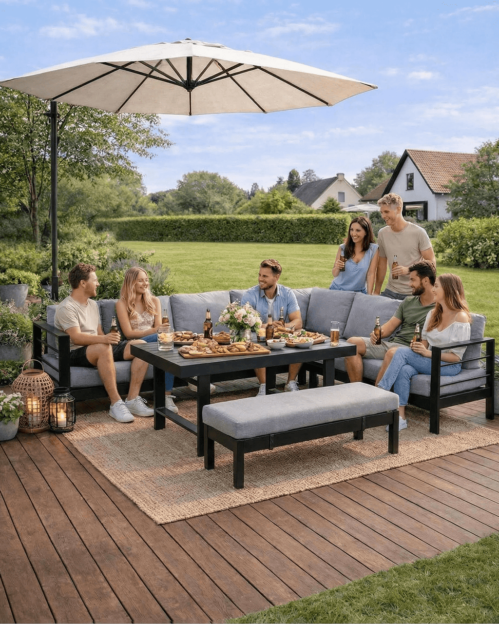 MEXO Gartenlounge 5 - tlg. 6–8 Personen - MeXo