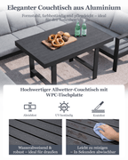 MEXO Gartenlounge 5 - tlg. 6–8 Personen - MeXo