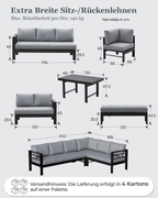 MEXO Gartenlounge 5 - tlg. 6–8 Personen - MeXo