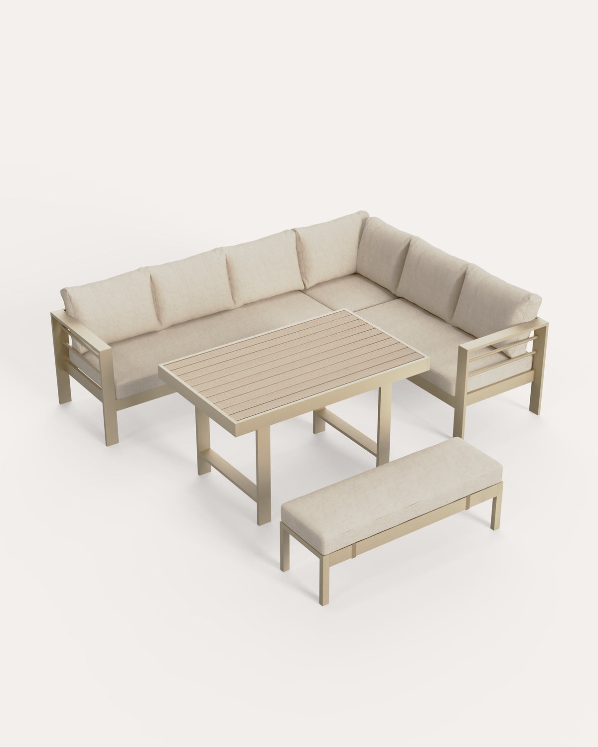 MeXo Gartenlounge-Set (5-teilig) Schenkel links, für 6–8 Personen