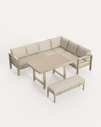 MeXo Gartenlounge-Set (5-teilig) Schenkel links, für 6–8 Personen - MeXo