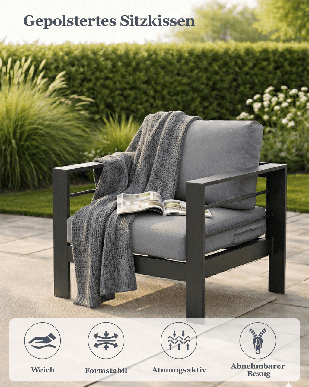 MEXO Gartenlounge - Set 5 - tlg. 6–7 Personen - MeXo