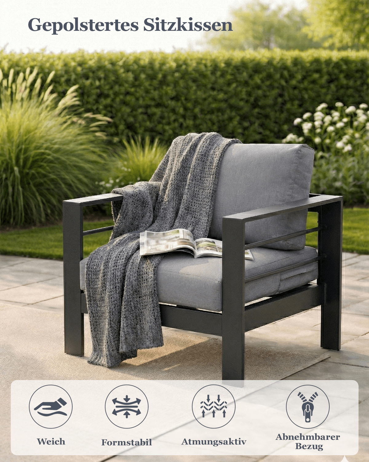 MEXO Gartenlounge - Set 5 - tlg. 6–7 Personen - MeXo