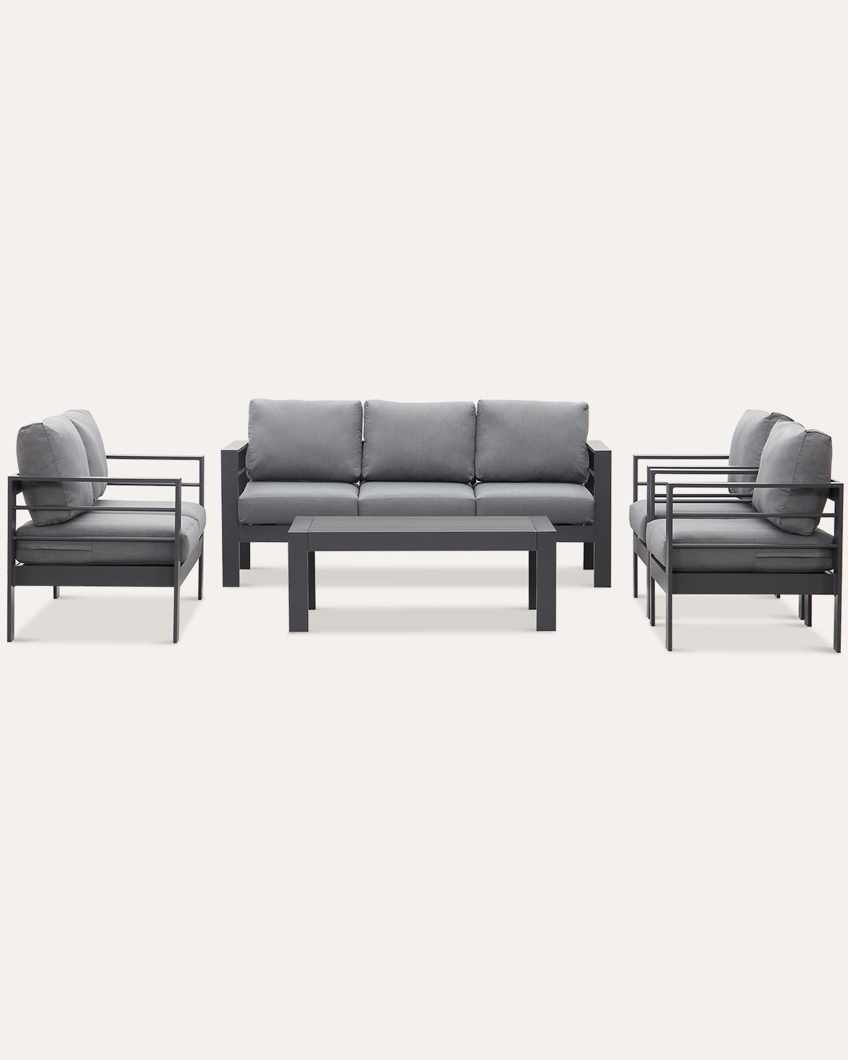 MEXO Gartenlounge-Set 5-tlg. 6–7 Personen