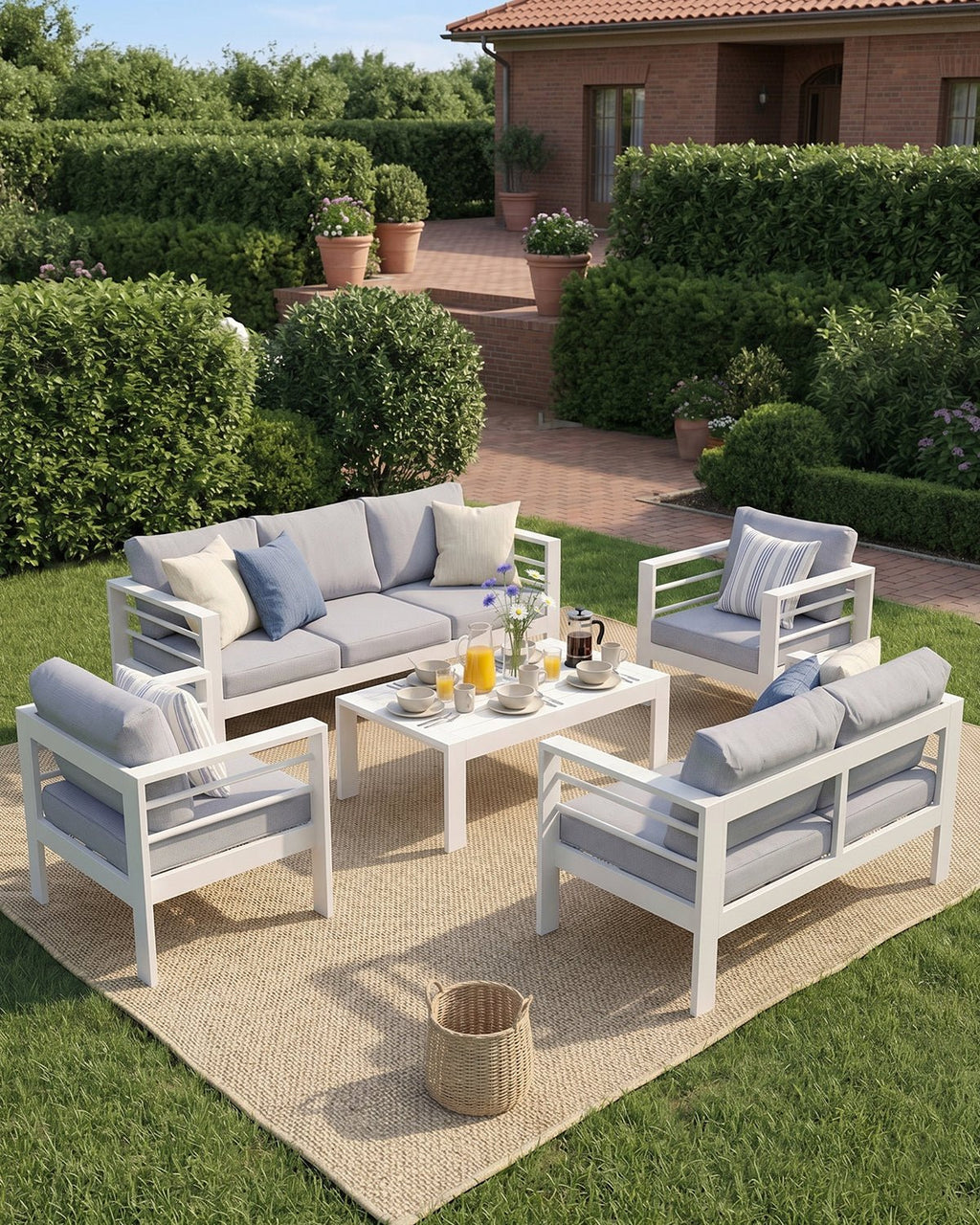 MEXO Gartenlounge - Set 5 - tlg. 6–7 Personen - MeXo